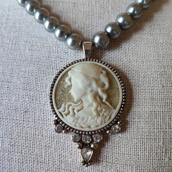 RUSSEL 12KGF Gold Filled Women's Rustic Carved Shell Vintage Transparent Cameo - Picture 12 of 14